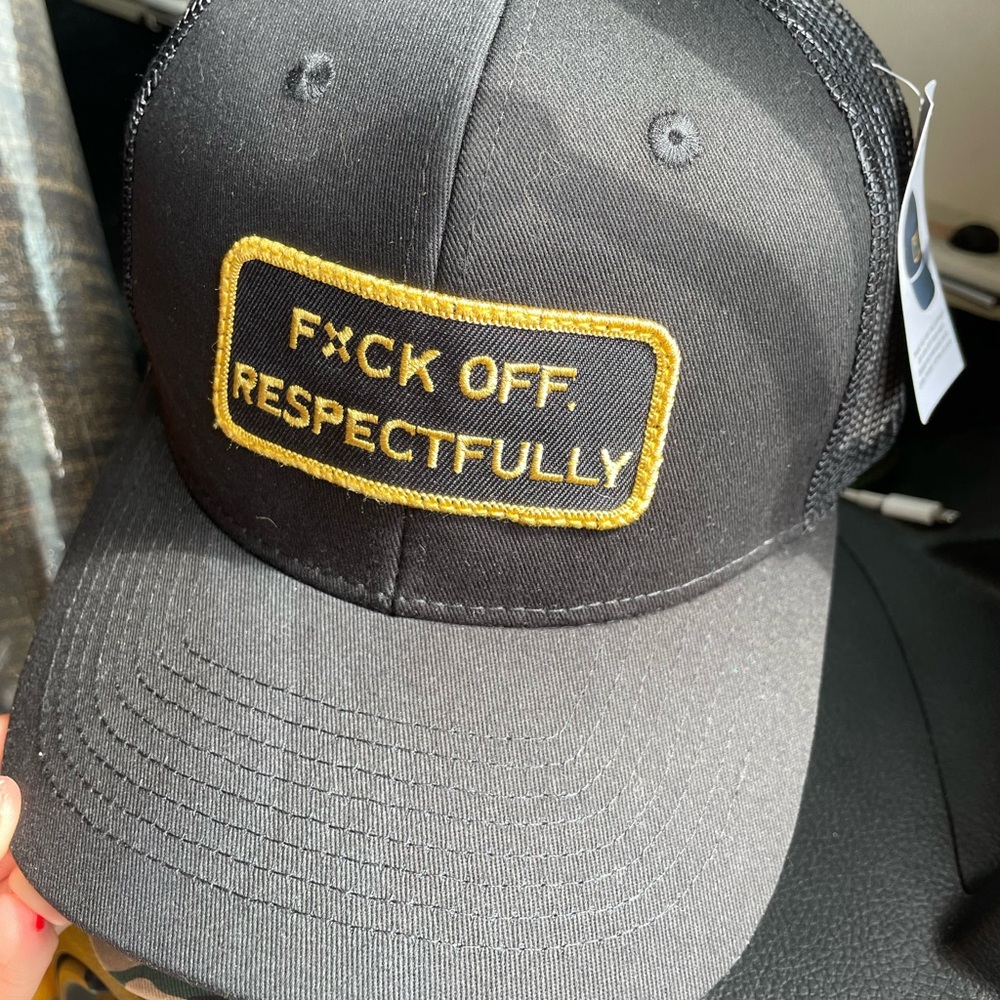 Bold Black and Gold Embroidered Cap